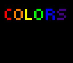 Colors (super mario world hack) Title Screen